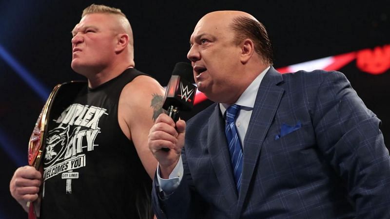 Paul Heyman with Brock Lesnar